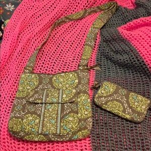 Vera Bradley crossbody and matching wallet